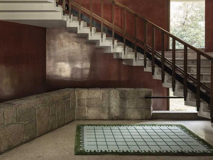 Tappeto CoDeco con cornice Verde di Carpet Edition