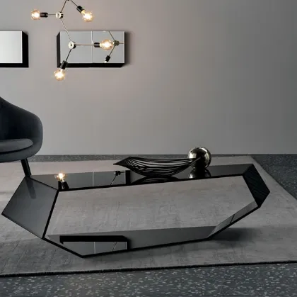 Tavolino di design in vetro Dekon 2 di Tonelli