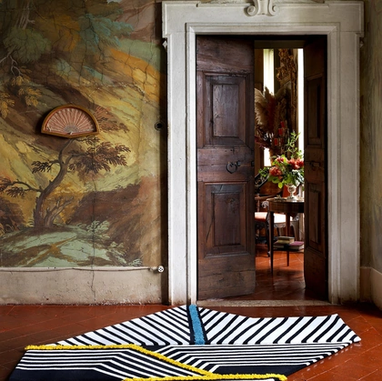 Tappeto Exas Blue e Memby Yellow di Carpet Edition