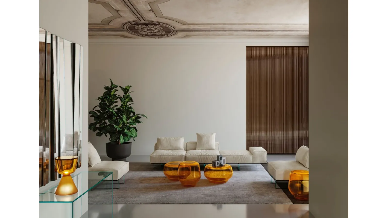 Tavolino in vetro soffiato Oasis di Tonelli