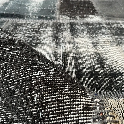 Tappeto Patchwork Black in Lana e Cotone di Carpet Edition