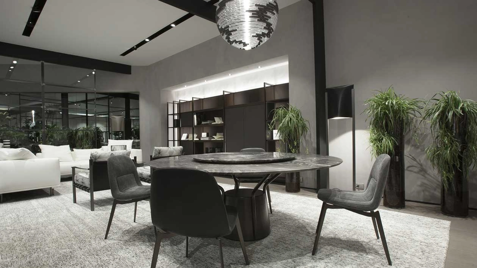 Tappeto Steel Bianco Artico in Bamboo e Lana di Carpet Edition