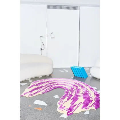 Tappeto The Floor is Lava Pink Orchid Plain di Carpet Edition