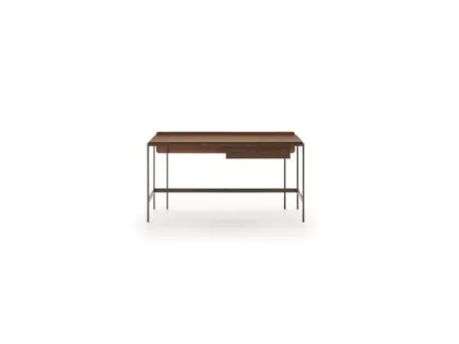 Scrittoio Unit Secretaire in legno con base in metallo di Ditre Italia