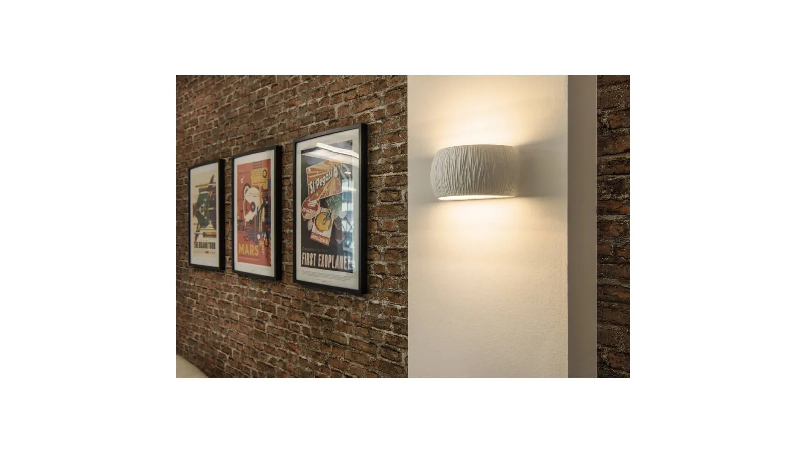 Lampada da parete in gesso Plastra WL Curved Curtain di SLV