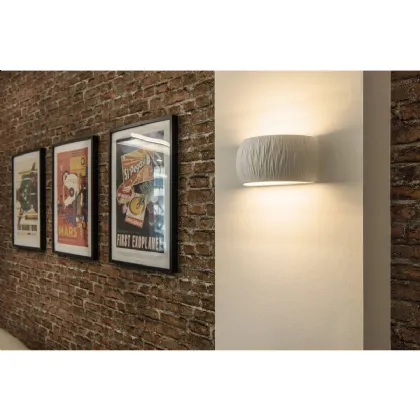 Lampada da parete in gesso Plastra WL Curved Curtain di SLV