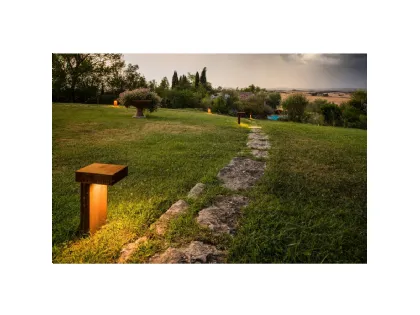 Lampada per esterni in acciaio color ruggine Rusty Pathlight di SLV