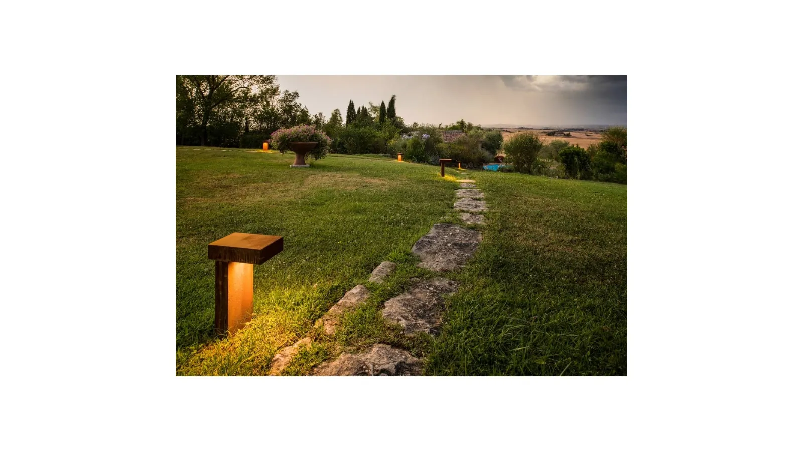 Lampada per esterni in acciaio color ruggine Rusty Pathlight di SLV