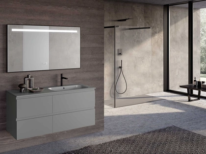 Mobile da Bagno sospeso Block System Slim C31 di Baxar
