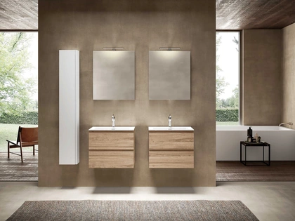 Mobile da Bagno sospeso Block System Syntesi C28 di Baxar