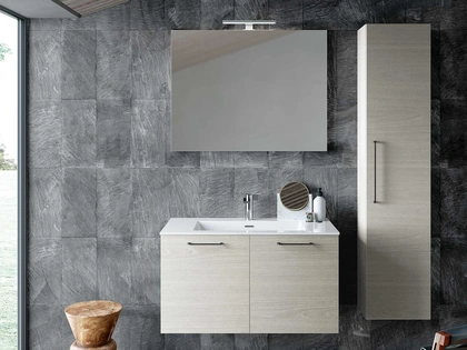 Mobile da Bagno sospeso Block System Syntesi C38 di Baxar
