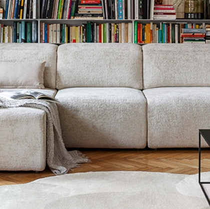 Divano con penisola Pandora di Calligaris
