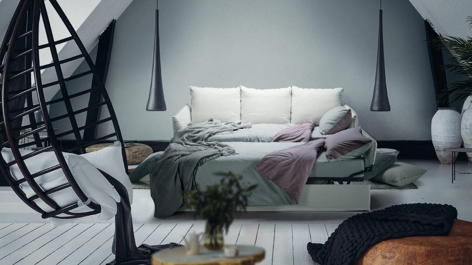 Divano Letto lineare Tulip di Family Bedding
