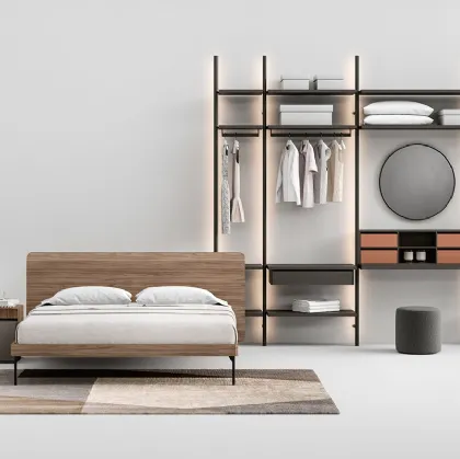 Letto in Noce Canaletto Signo di Cinquepuntozero