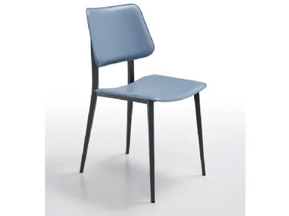Sedia Joe S M CU in cuoio e metallo di Midj