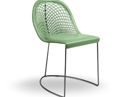 Sedia in cuoio Guapa di Midj