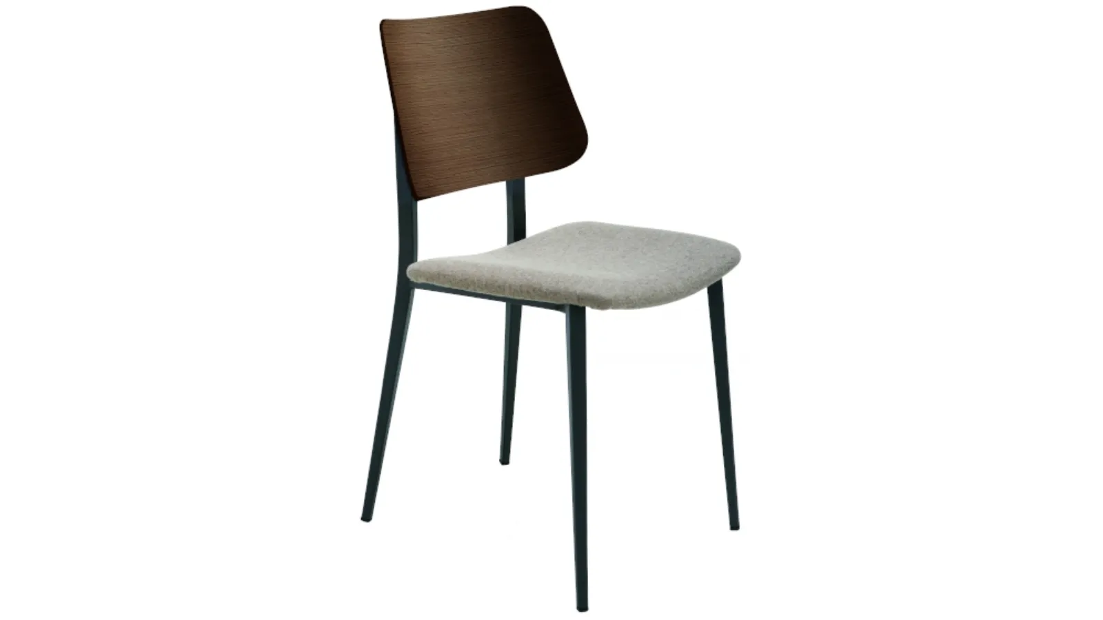 Sedia Joe S M TS LG in legno con seduta imbottita di Midj