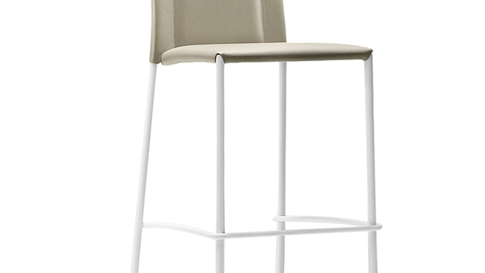 Sgabello in cuoio Silvy di Midj