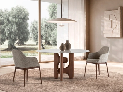 Tavolo rotondo Clifford in marmo di Pacini e Cappellini