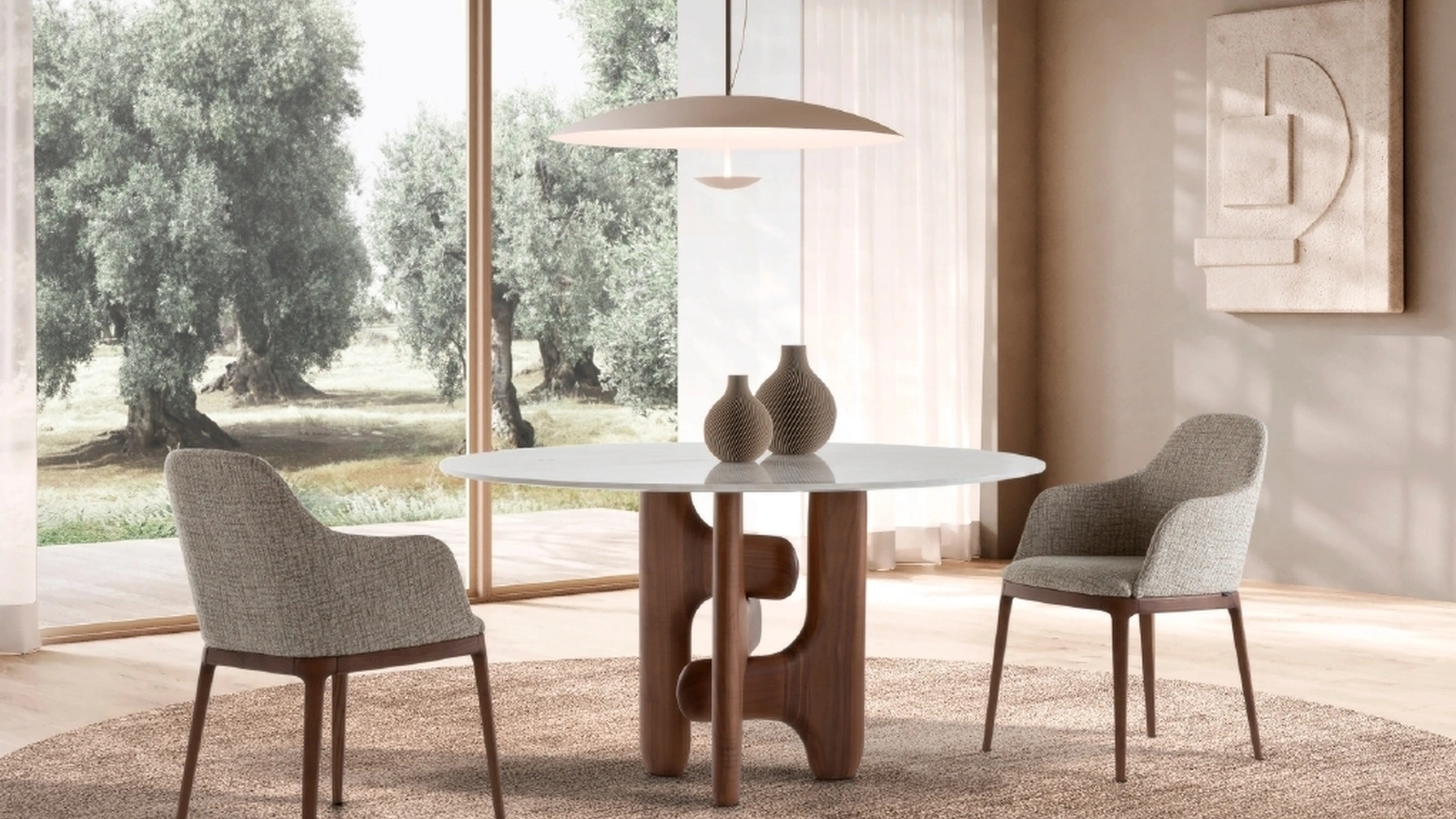 Tavolo rotondo Clifford in marmo di Pacini e Cappellini