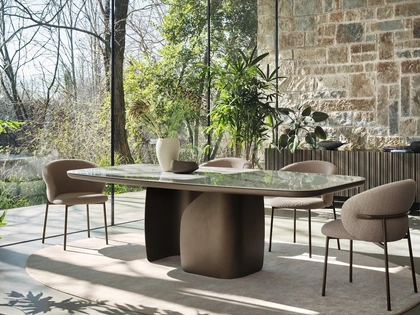 Tavolo fisso Twins in ceramica di Calligaris
