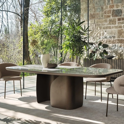 Tavolo fisso Twins in ceramica di Calligaris