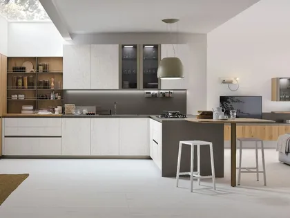 Cucina Moderna con penisola Natural 12 di Stosa