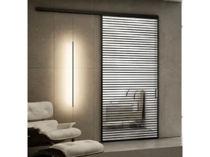 Porta per interni in vetro e alluminio Dakota Antracite di BiHome