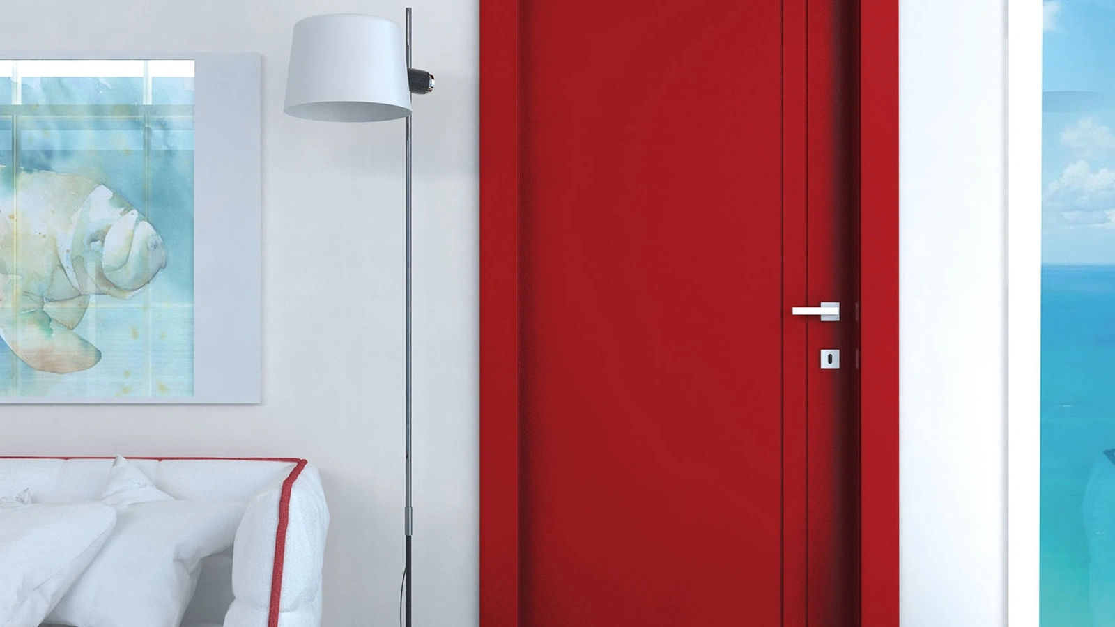 Porta per interni battente Fila in legno laccato di DoorArreda