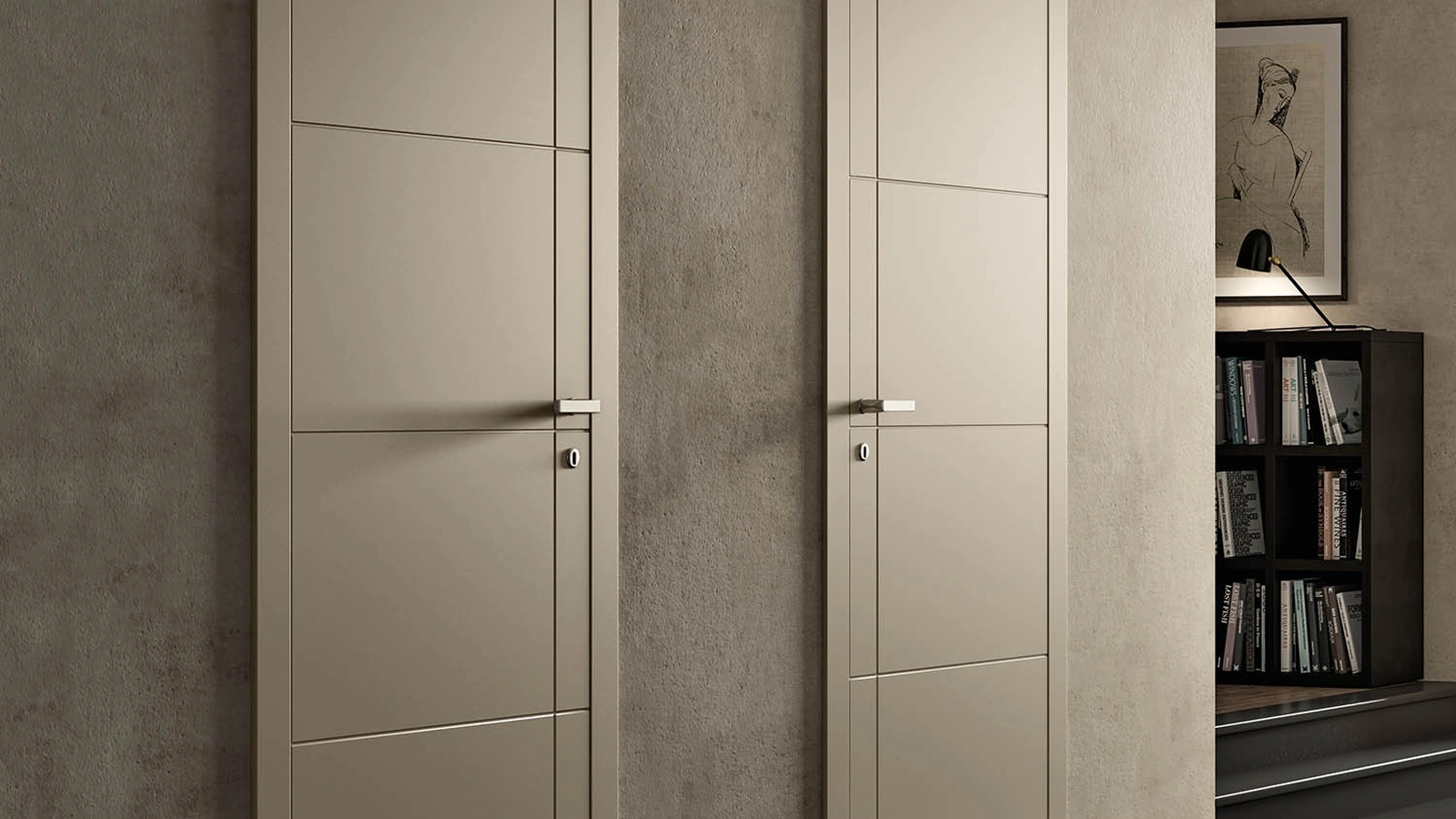 Porta per interni battente Fila in legno laccato di DoorArreda