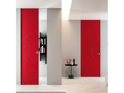 Porta per interni Filomuro Halley in Laccato Opaco Rosso di BiHome
