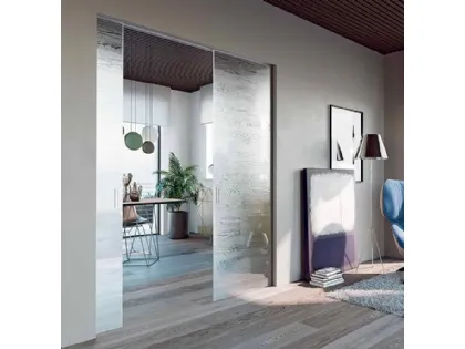 Porta per interni scorrevole Filomuro Materik Vetro di BiHome
