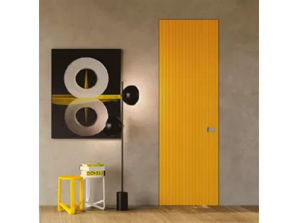 Porta per interni battente in laccato Giallo Filomuro Millerighe di BiHome