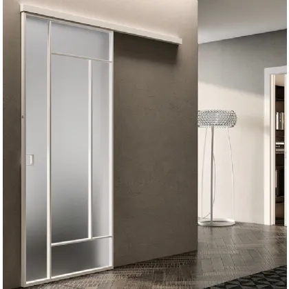 Porta per interni Glass Bianco Colorado con telaio in alluminio di BiHome