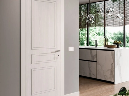 Porta per interni battente incisa Green Arbol Bianco di DoorArreda