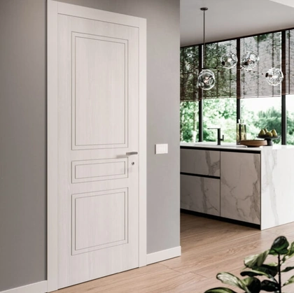 Porta per interni battente incisa Green Arbol Bianco di DoorArreda