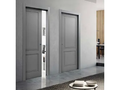 Porta per interni scorrevole a scomparsa PantoNext LP8 in laccato Quarzo Opaco di BiHome