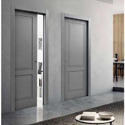 Porta per interni scorrevole a scomparsa PantoNext LP8 in laccato Quarzo Opaco di BiHome