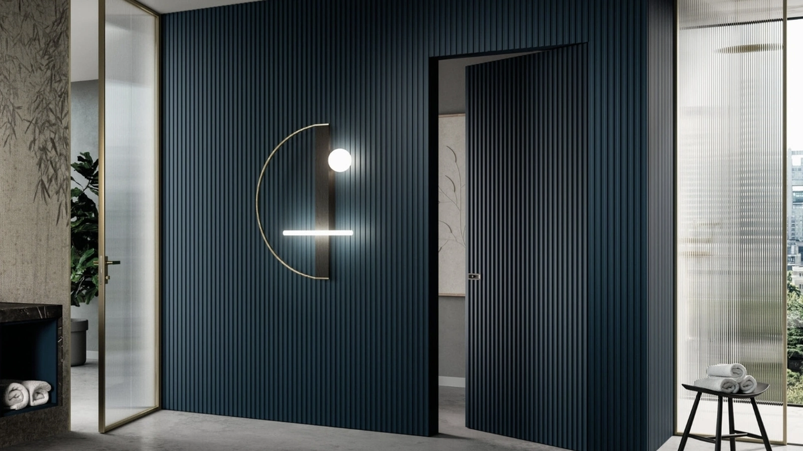 Porta per interni filo muro Progetto Doghe di DoorArreda