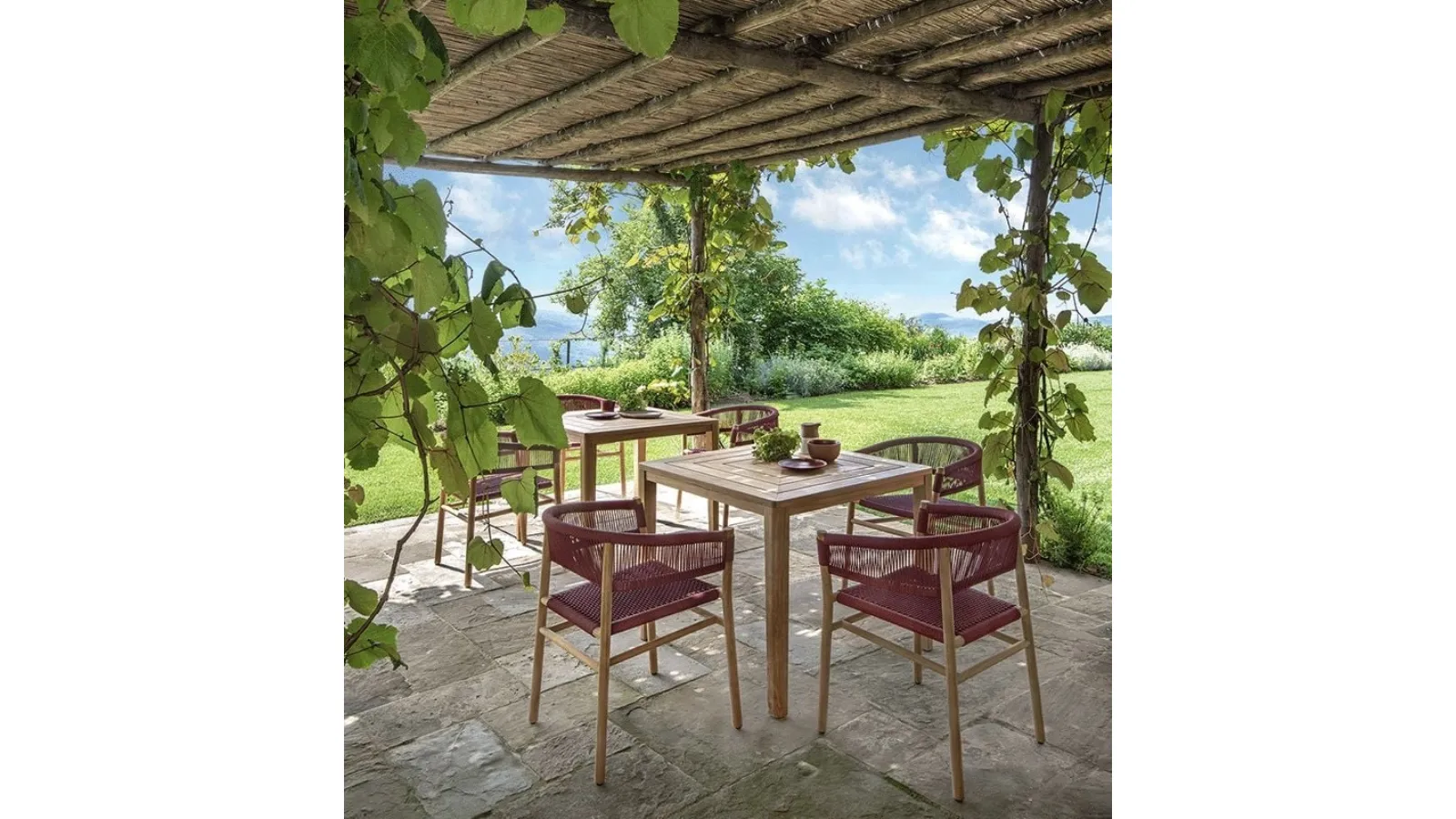 Tavolo quadrato in Teak Friends di Ethimo