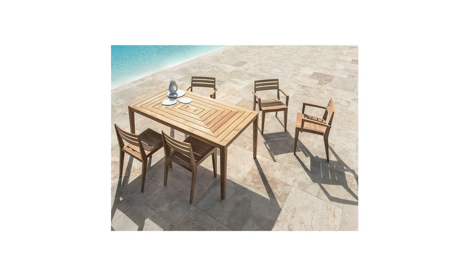 Tavolo rettangolare in Teak Friends di Ethimo
