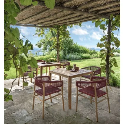 Tavolo quadrato in Teak Friends di Ethimo