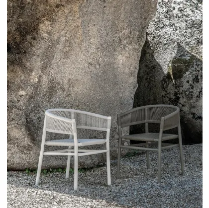 Poltroncina Kilt in Round Rope e Metallo di Ethimo