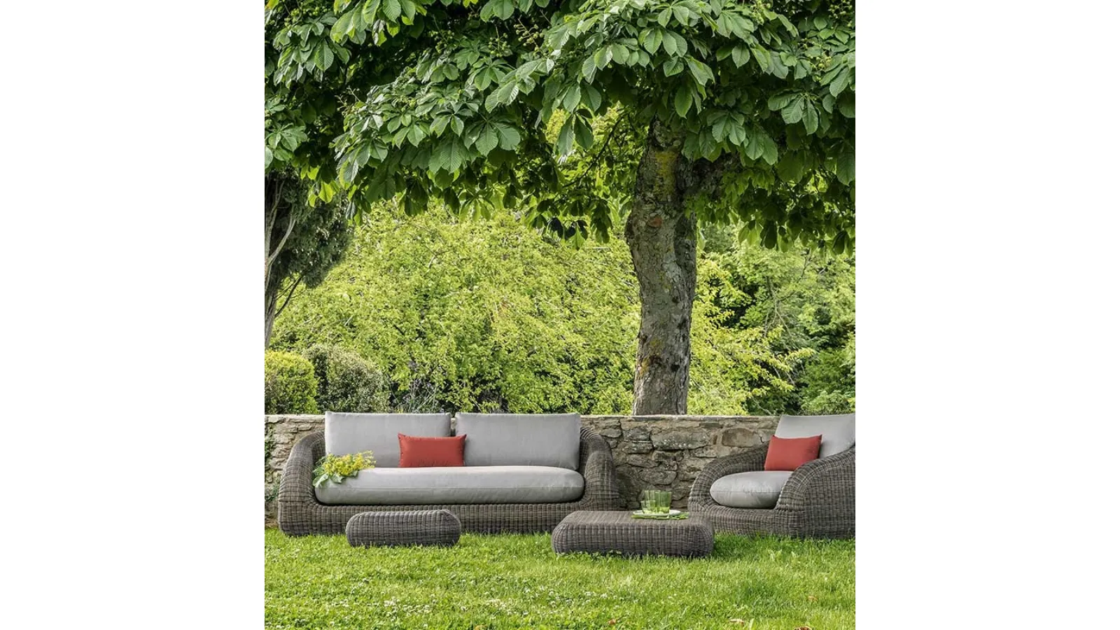 Salotto Phorma in fibra Etwick di Ethimo