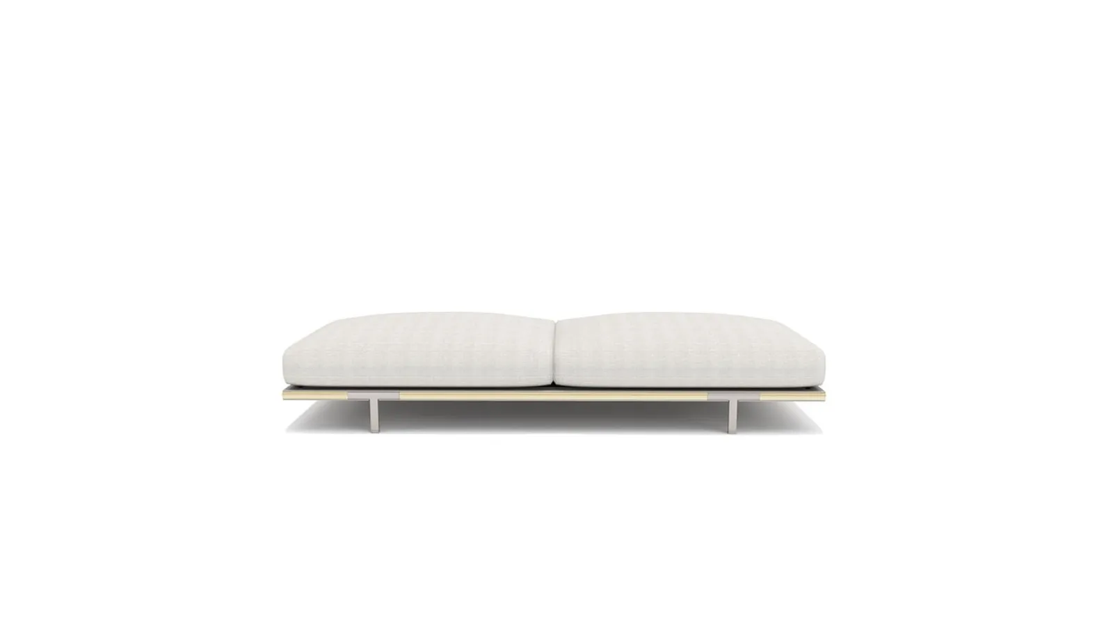 Pouf Baia in tessuto con struttura in Teak di Ethimo