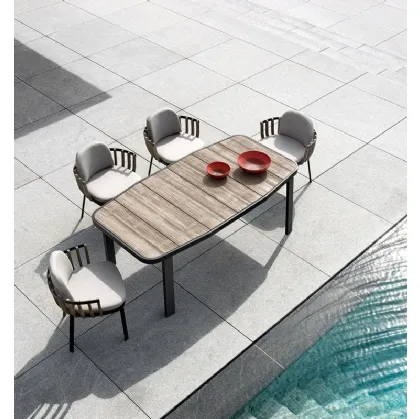 Poltroncina Swing in Teak e alluminio di Ethimo