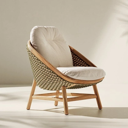 Poltrona Teodora in teak naturale di Ethimo